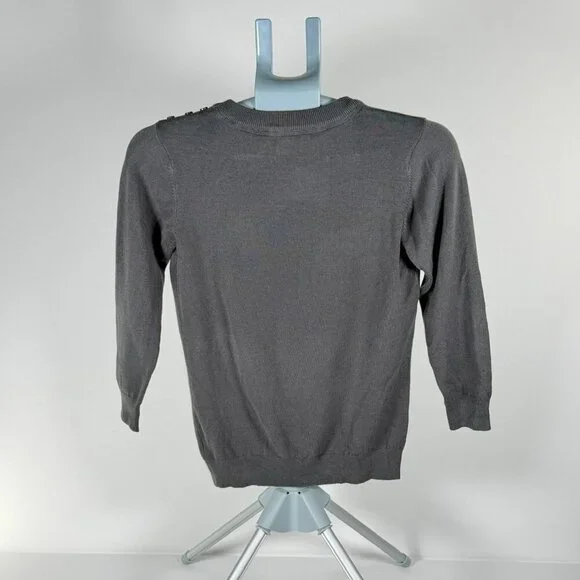 Modcloth Charcoal 3/4 Sleeve Sweater - Picture 3 of 8